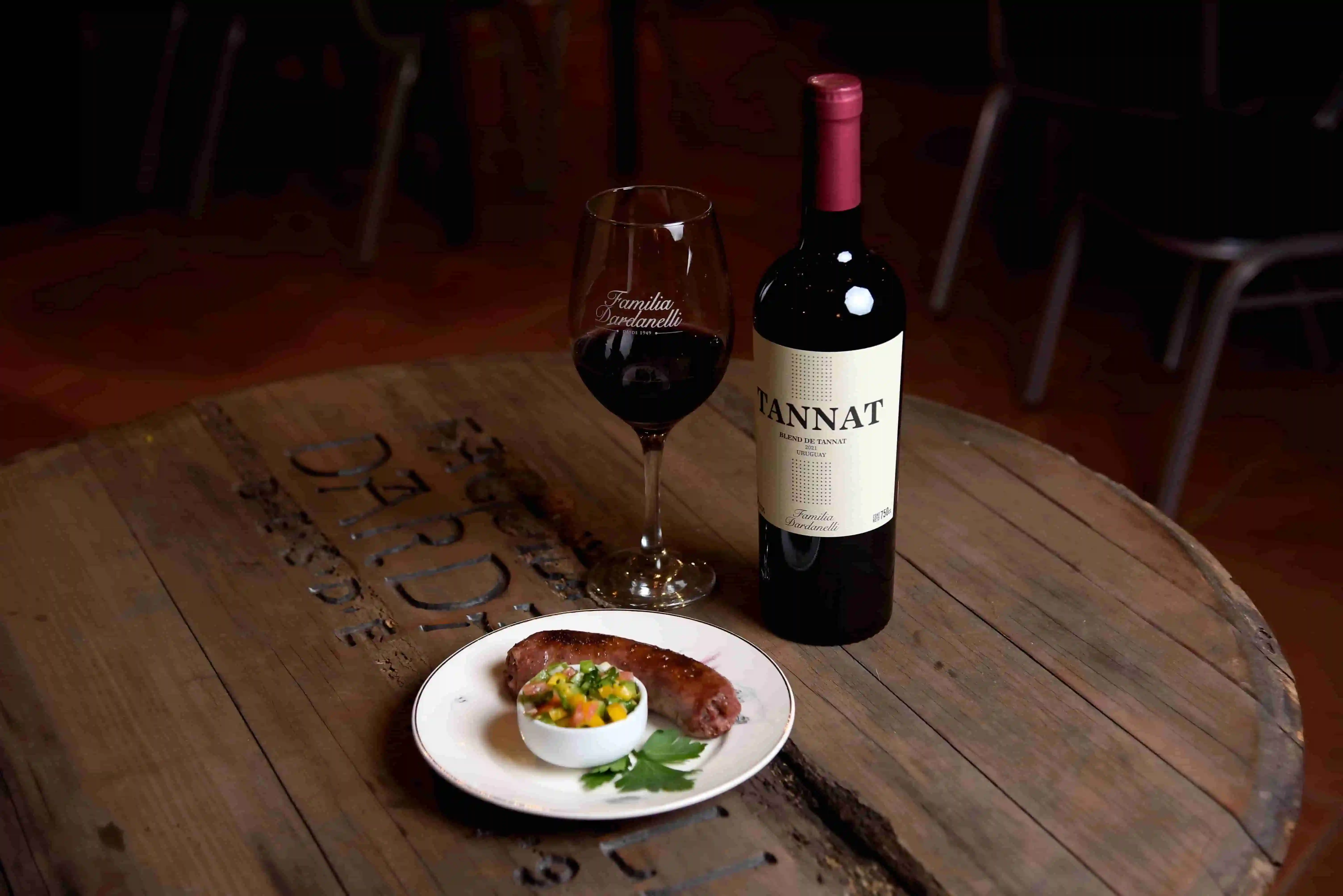 Comida con vino